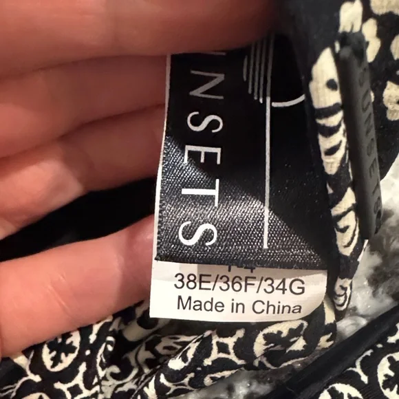 Women’s sunsets Venice seagrass textured Elsie top Capri bottom Bikini 34 G M - Picture 3 of 8